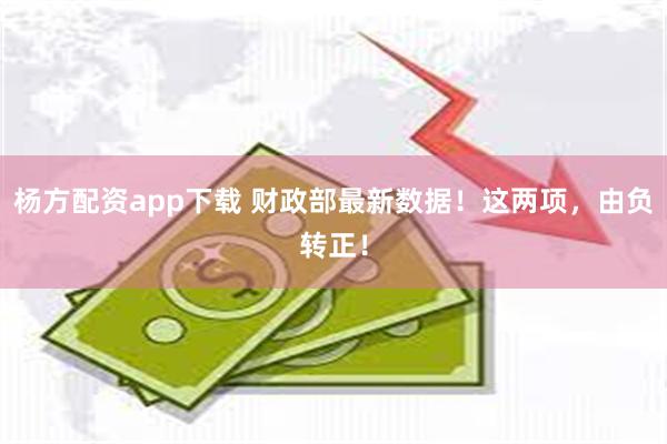 杨方配资app下载 财政部最新数据！这两项，由负转正！